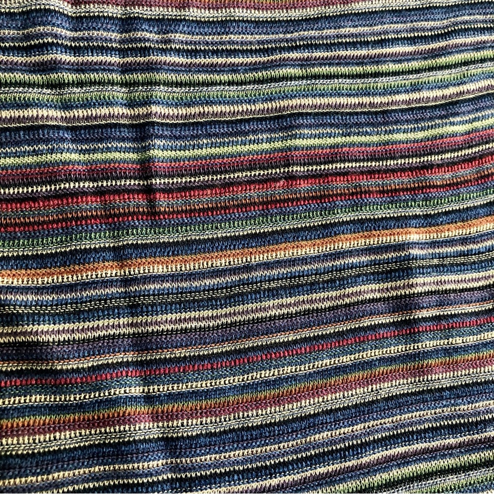 Vintage 80s Grandpacore Crewneck Sweater Library Striped Silk Cashmere Blend XL - Picture 7 of 10